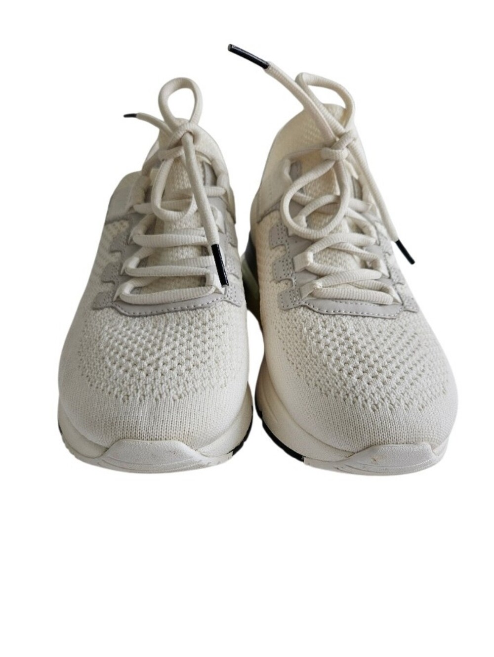 ASH KODI Cream Knit Sneakers with Light Gray Accent - Picture 10 of 14